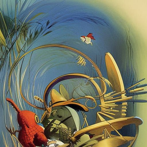 Surreal Fractal in Beatrix Potter Style