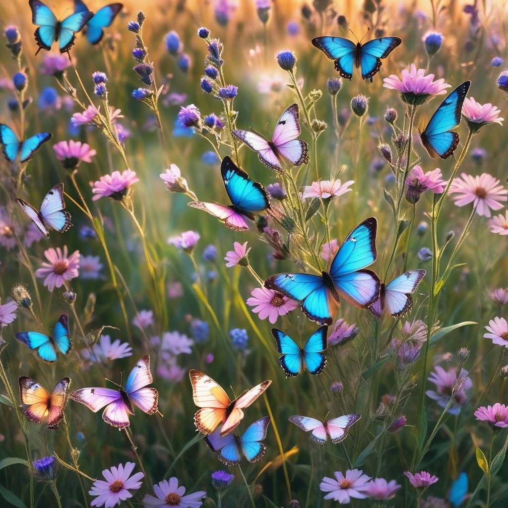 Majestic Butterflies in Dreamlike Digital Art