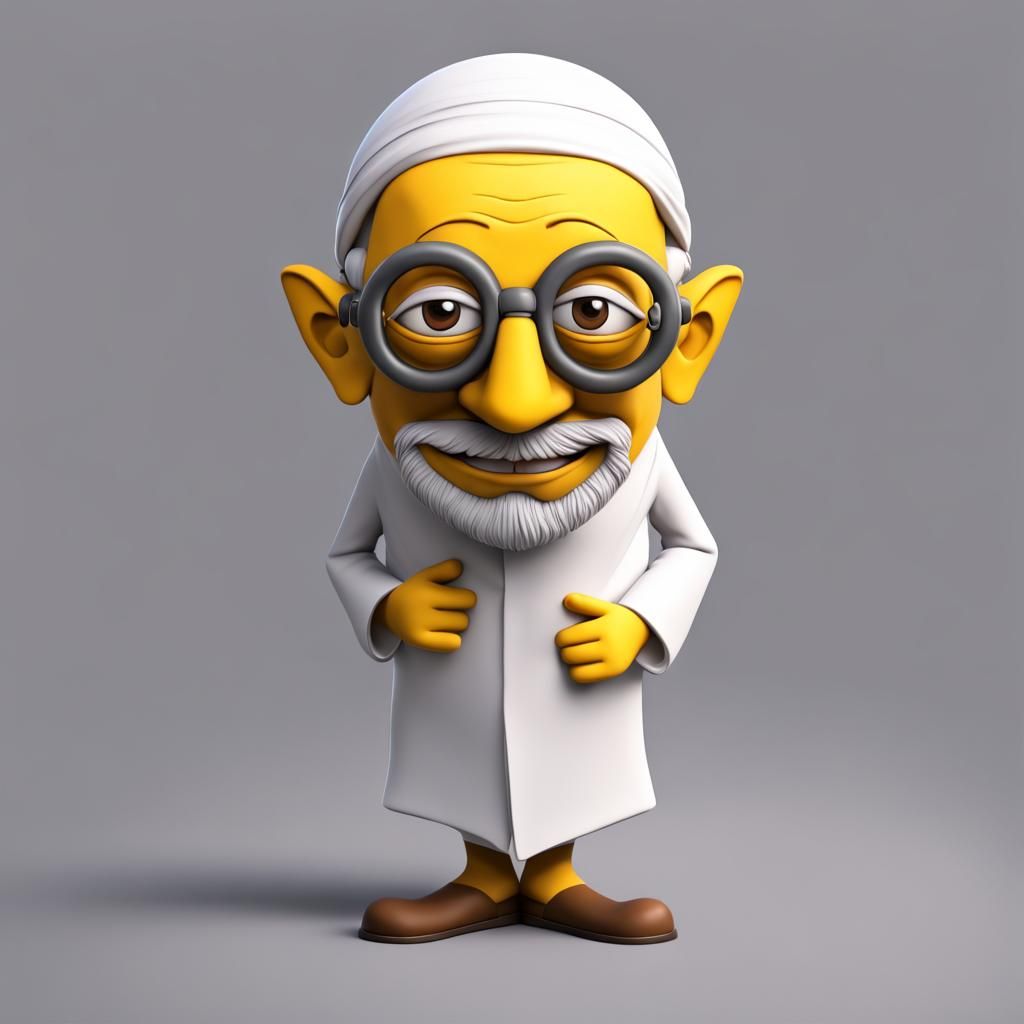 Gandhi as a Minion: Cartoon Caricature in ZBrush