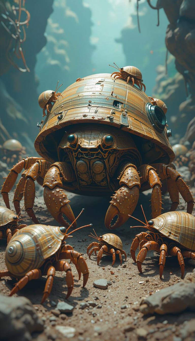 Technological Hermit Crabs Discover Sentient Junk