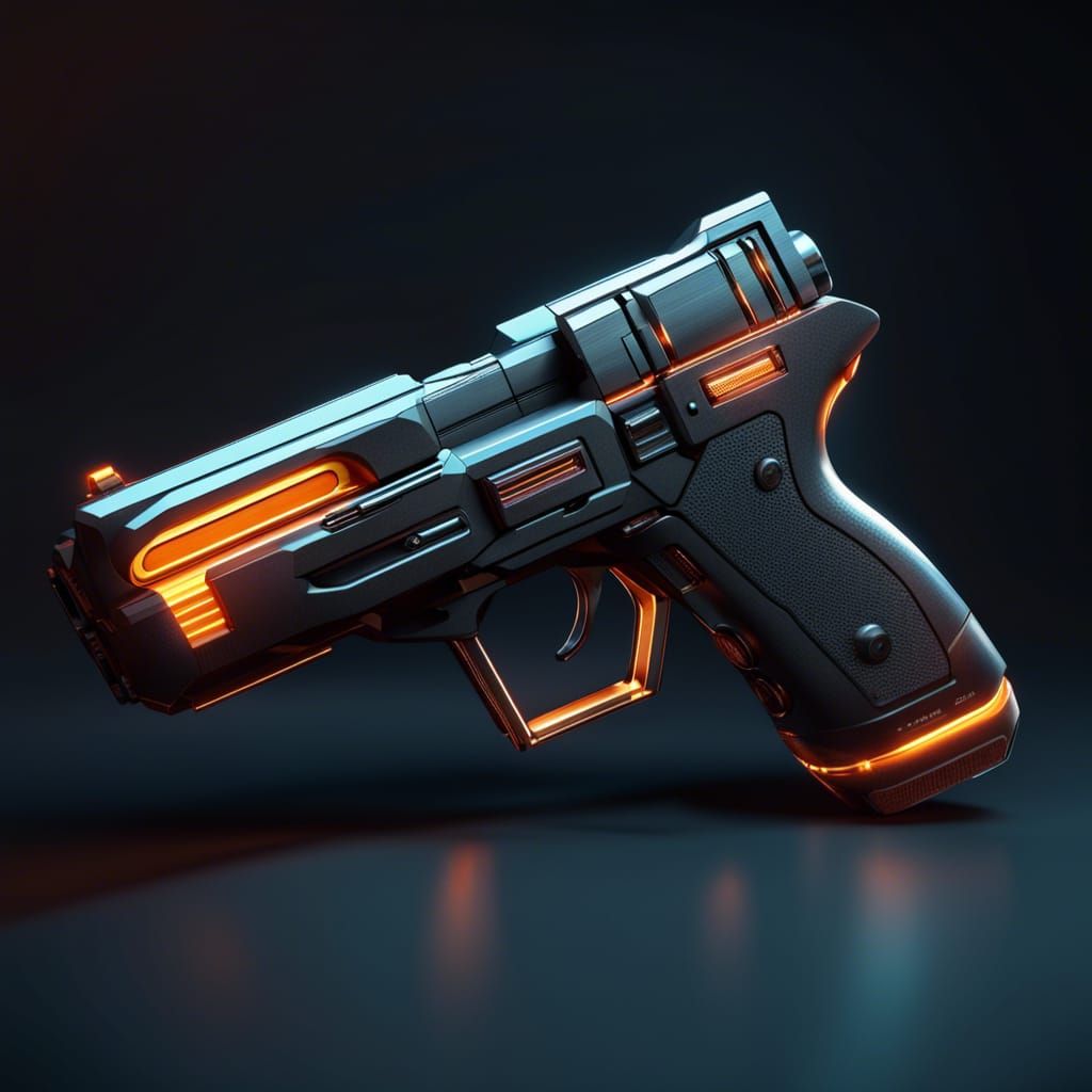 Futuristic handgun