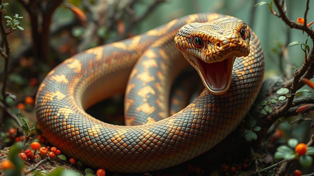 Elegant Serpent Transhumanism in a Vibrant Mycelium Network