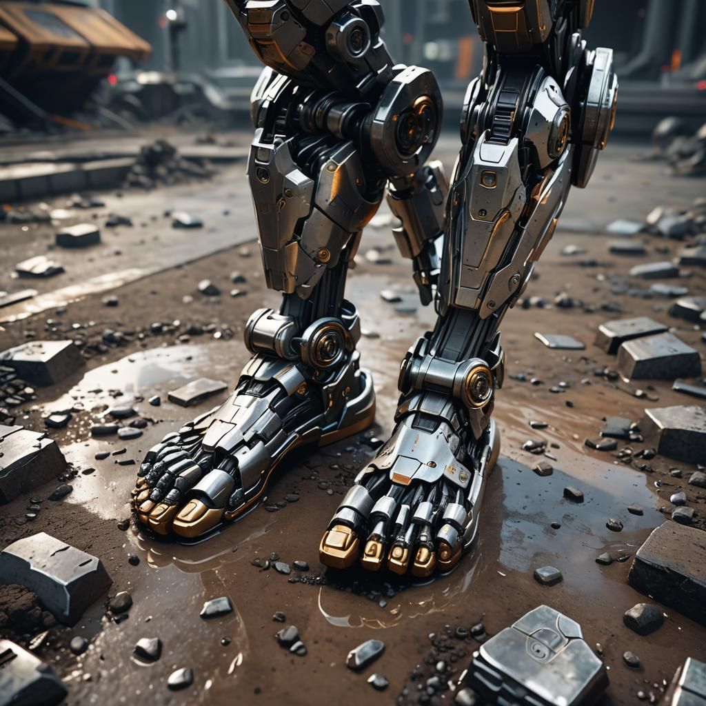Sci-Fi Feet Contrast in 8K Resolution