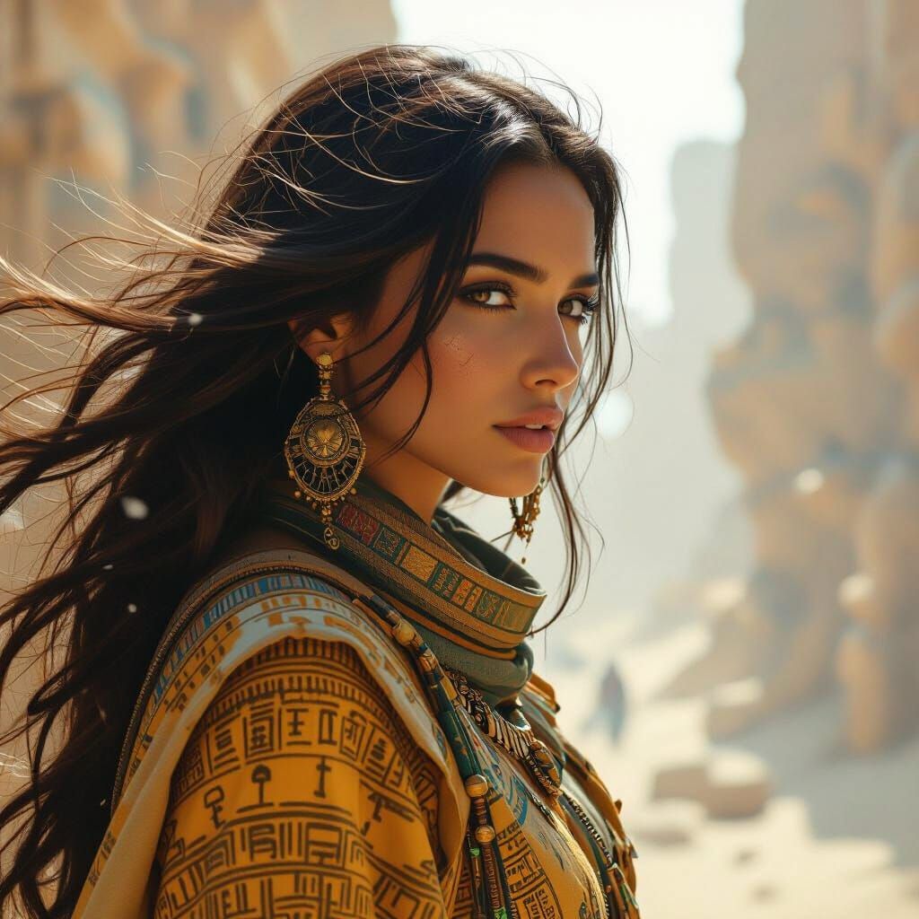 Woman in Anamorphic Style with Industrial Grit