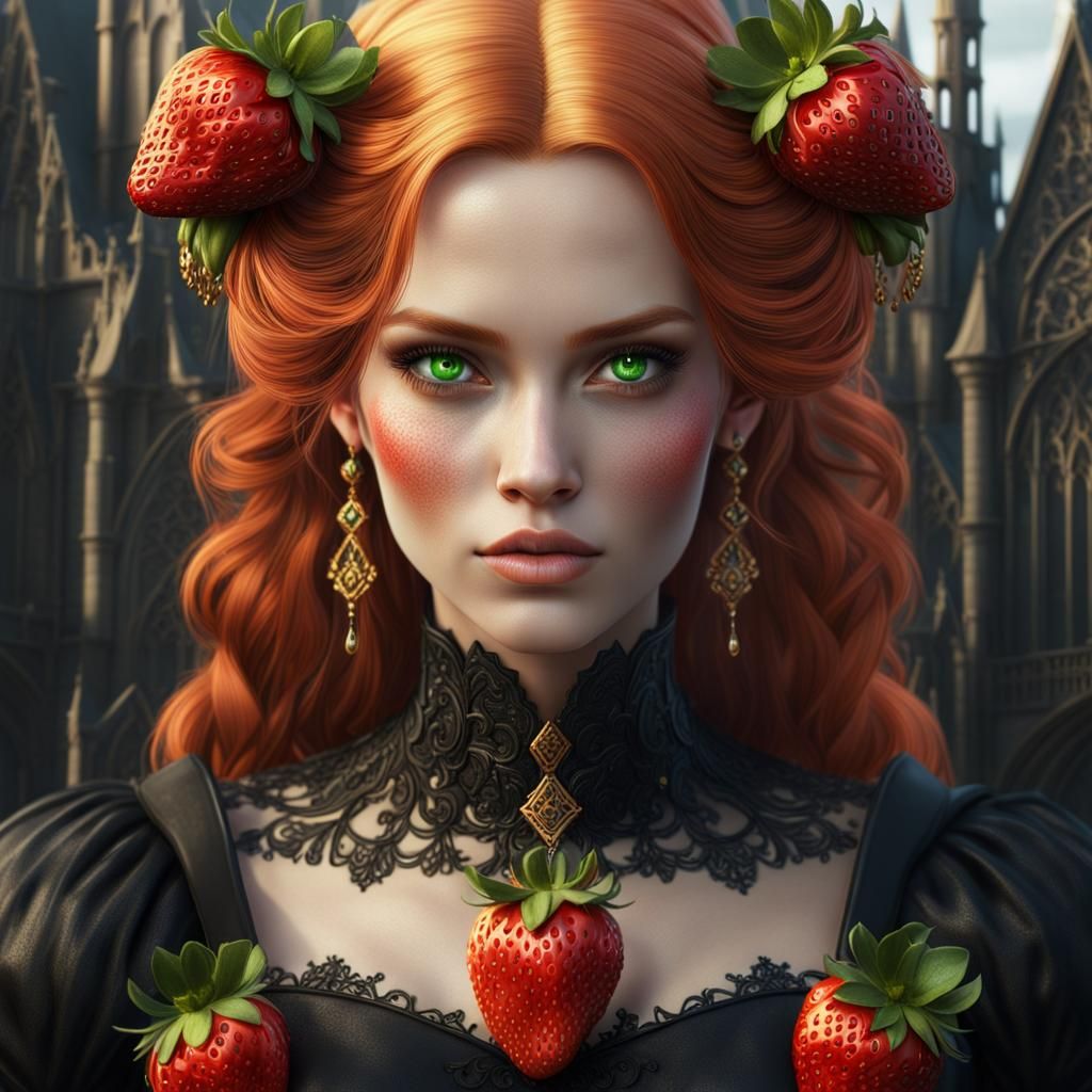 Gothic Beauty: A Detailed Digital Painting