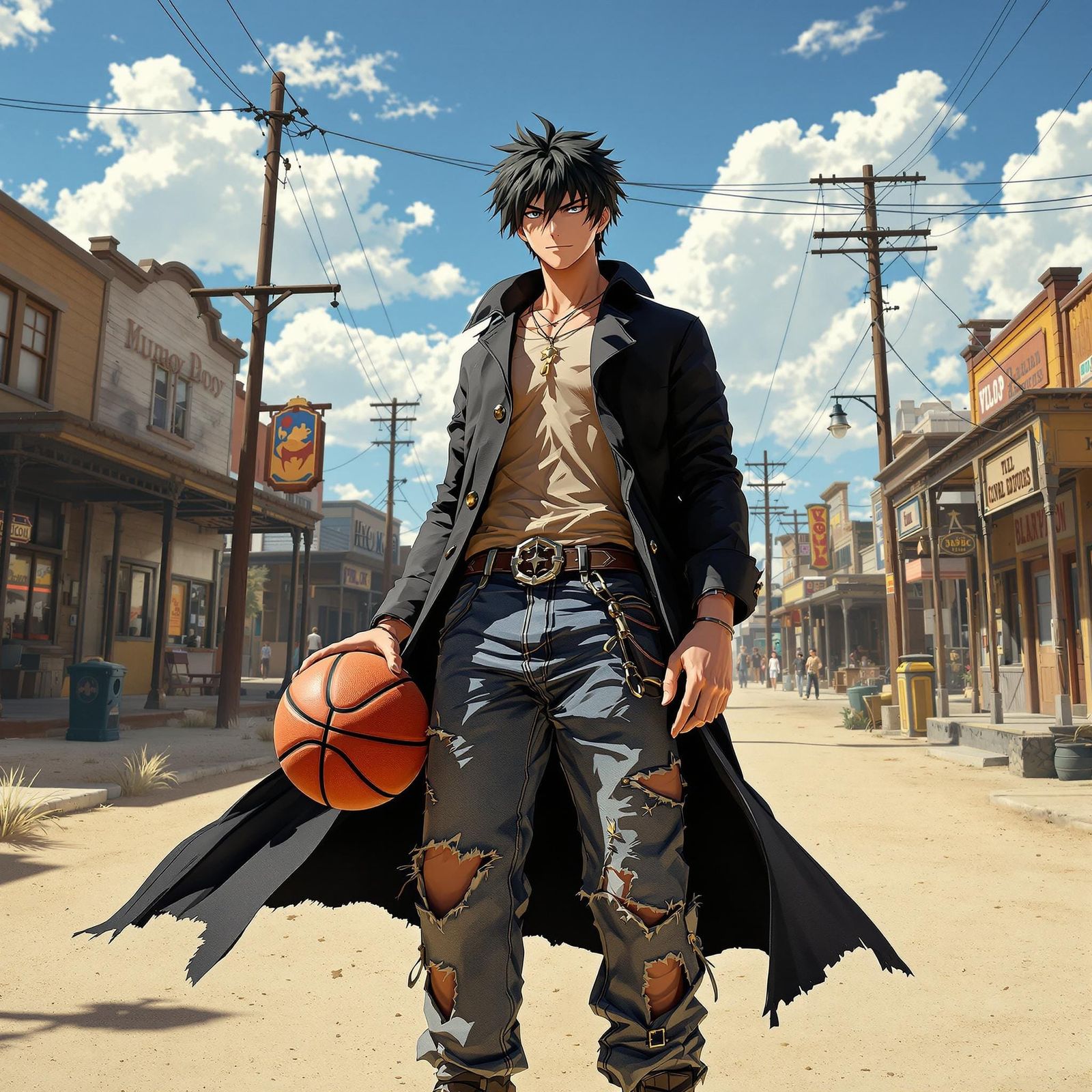Basketball Legend Kuroko Stands Tall in a Sun-Scarred Far We...