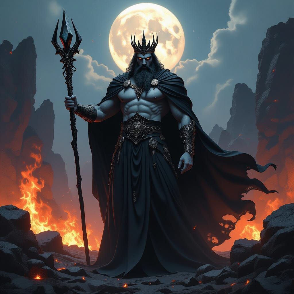 Hades, Greek God of Underworld, Regal and Imposing