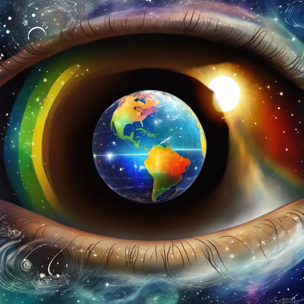 Cosmic Eye: Earth in Graphic Starry Music