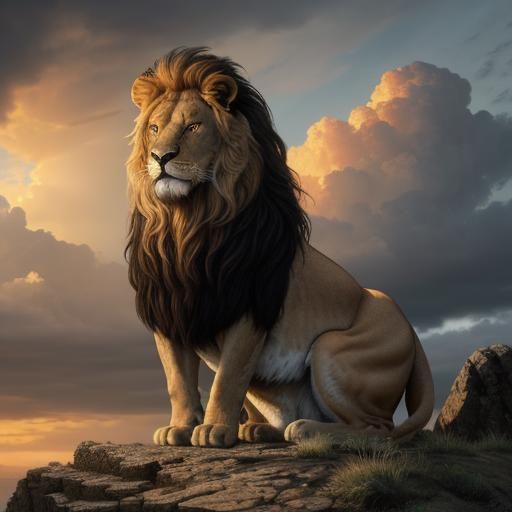 Majestic Lion-Horse Hybrid in Renaissance Style