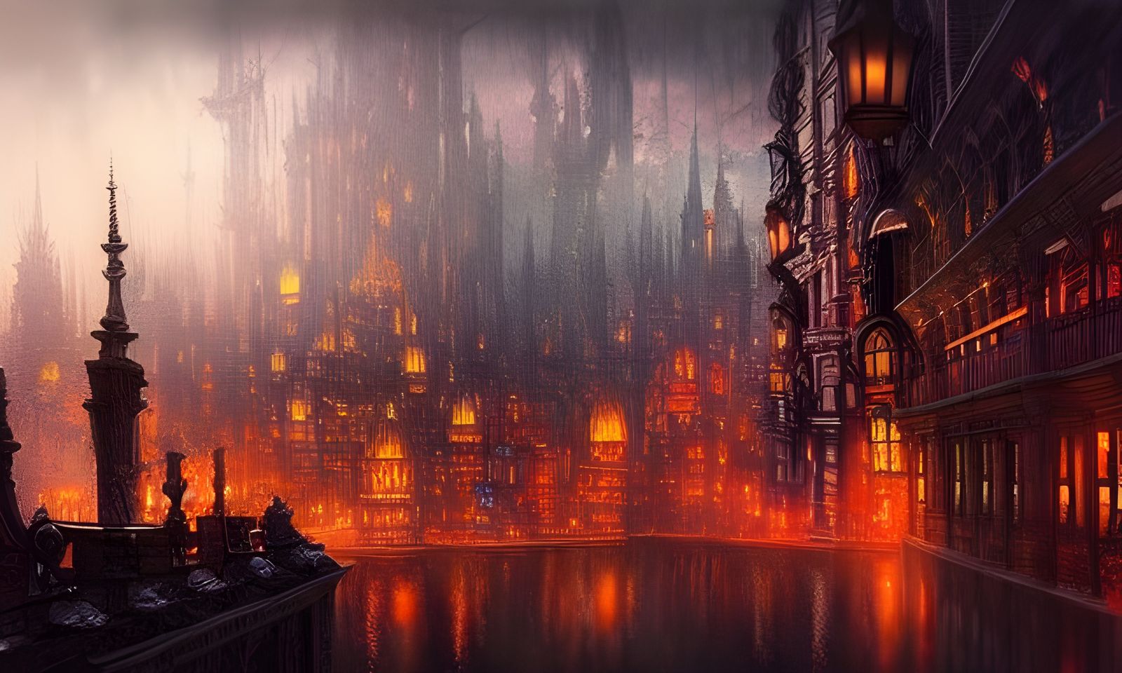 Epic Floating City with Vibrant Colors