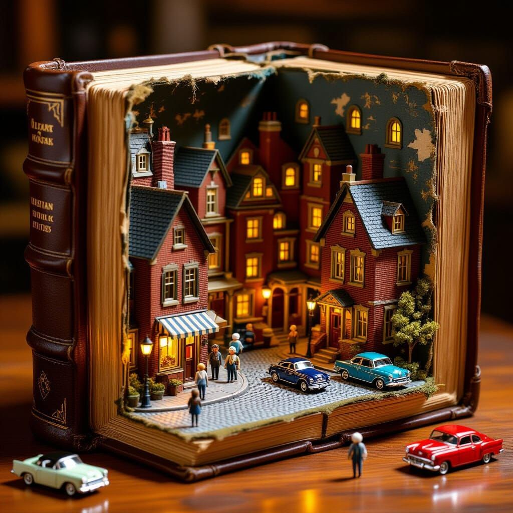 Miniature Metropolis Emerges from Giant Book