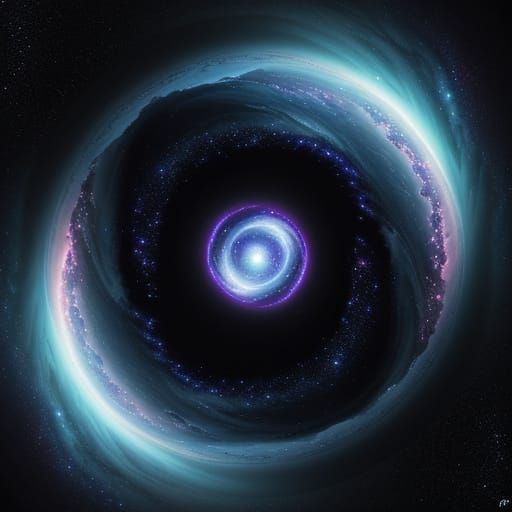 Hyper-Realistic Parallel Universe with Glowing Galaxy