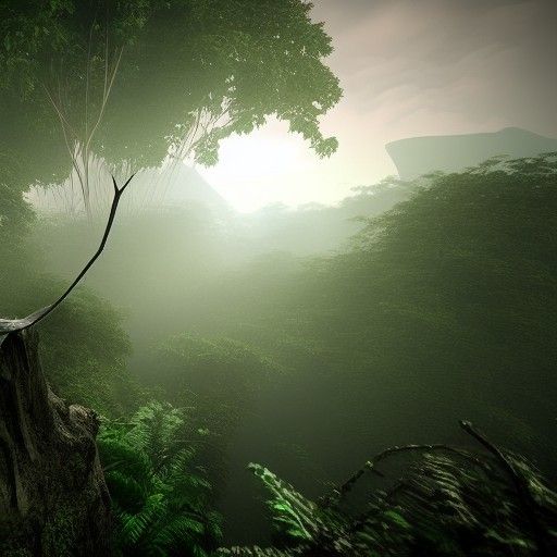 Abandoned Alien Observes Earth from Rainforest