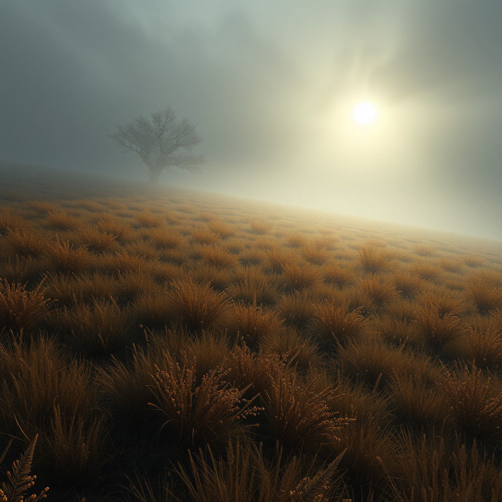 Desolate Autumn Fields Fade into Winter Chill