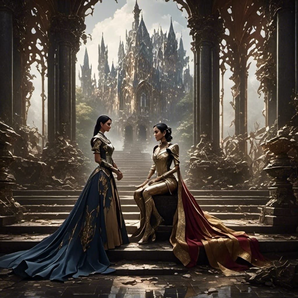 Fantasy Knight and Queen Concept Art