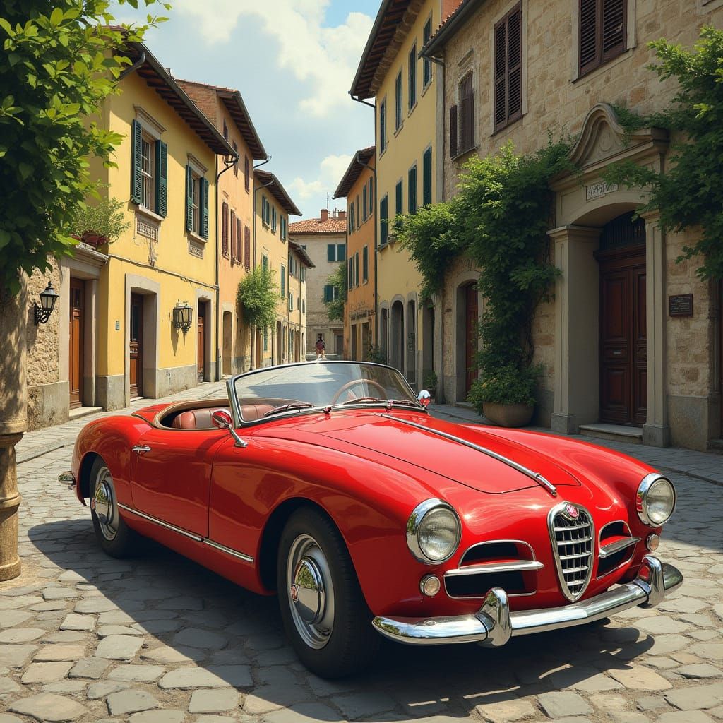 Retro-Futuristic Italian Classic Car