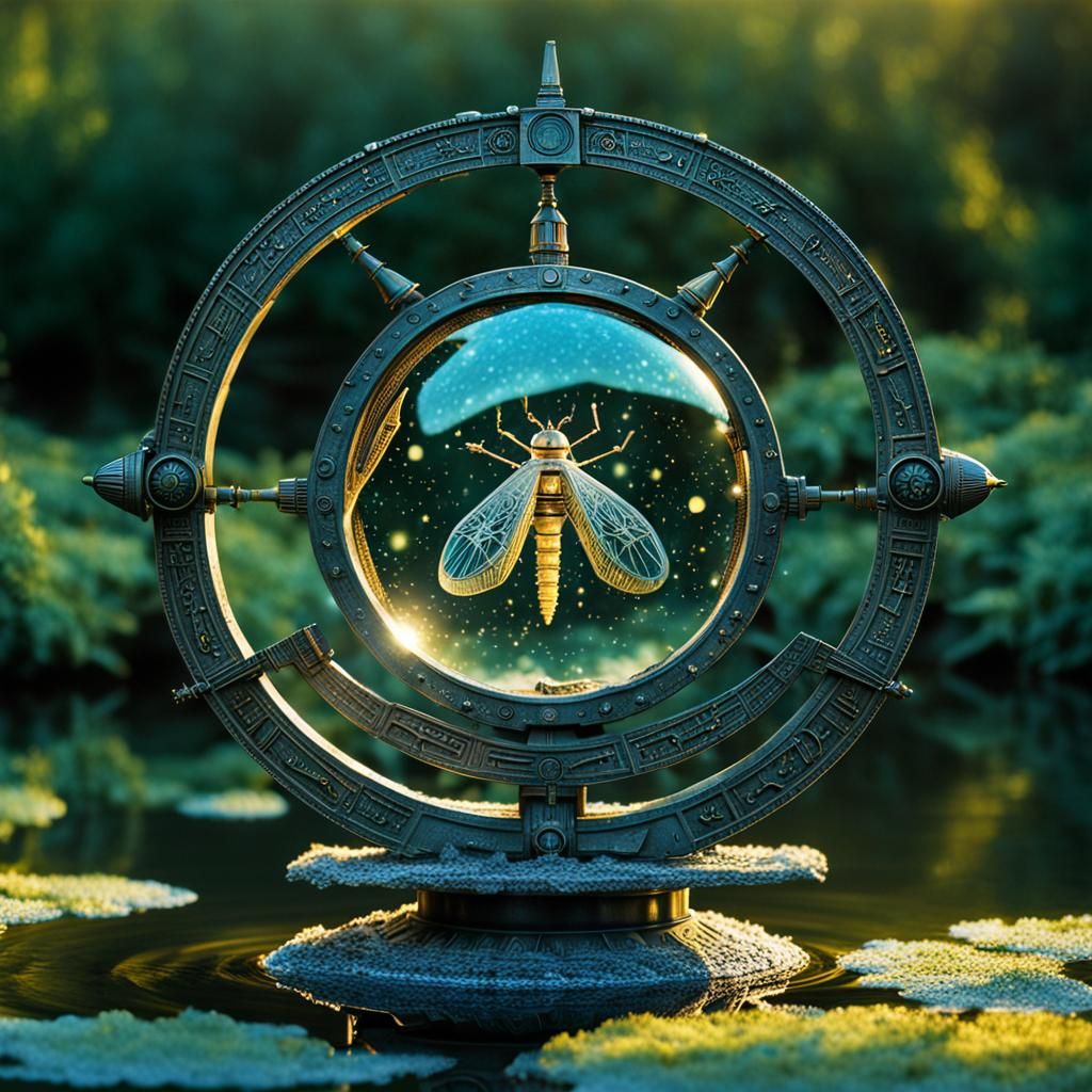 Periscope Stargate with Firefly in Macro Photography