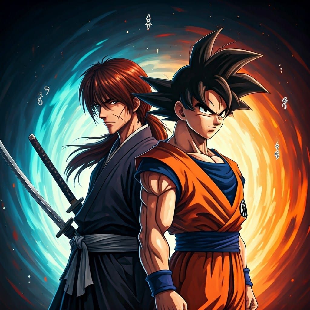 Anime Fusion of Elegance and Energy