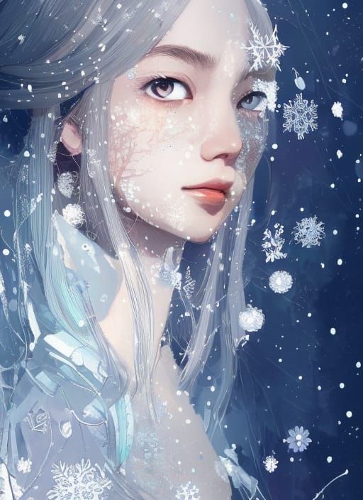 Beautiful Ice Princess Portrait in 8K Resolution