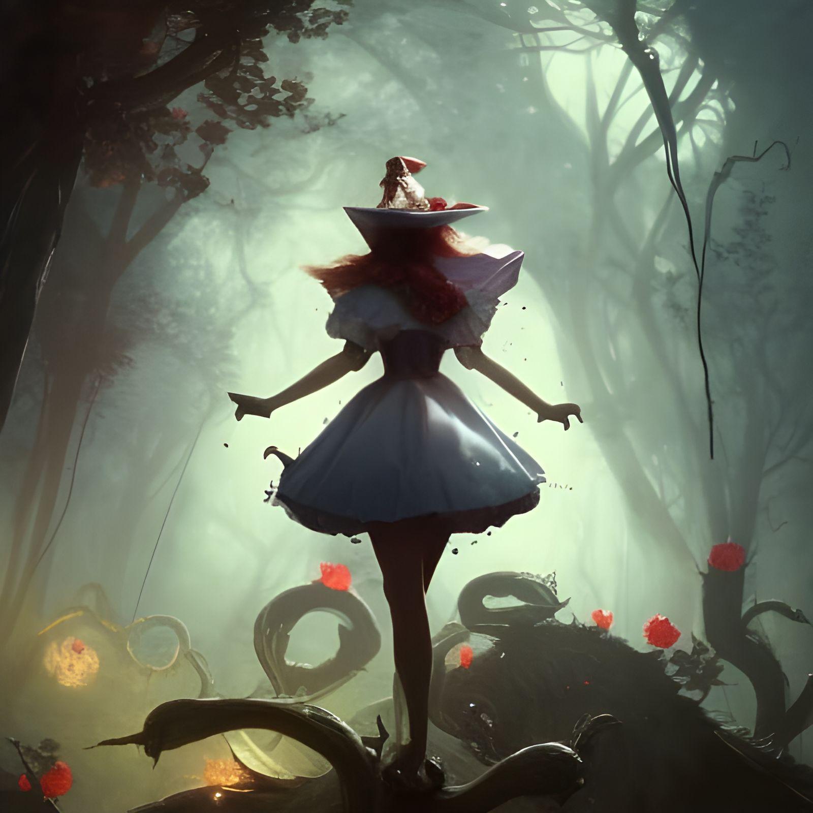 Evil Alice in Wonderland: Dark Fantasy Art