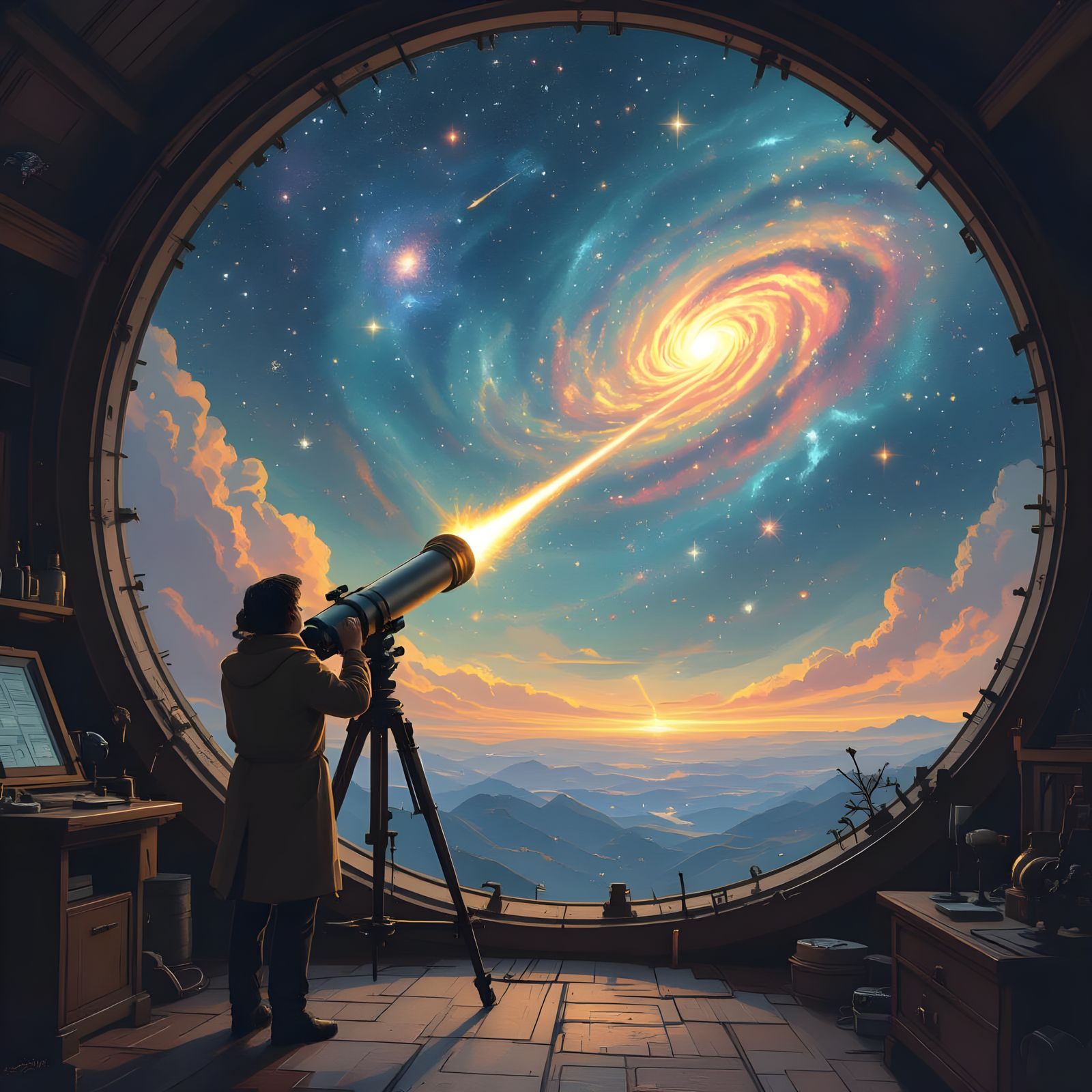 Shooting Star Streaking Through the Cosmos