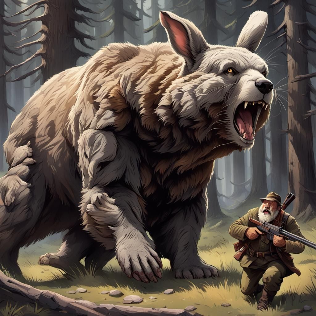 Hunter's Shock: Enormous Rabbit Encounter