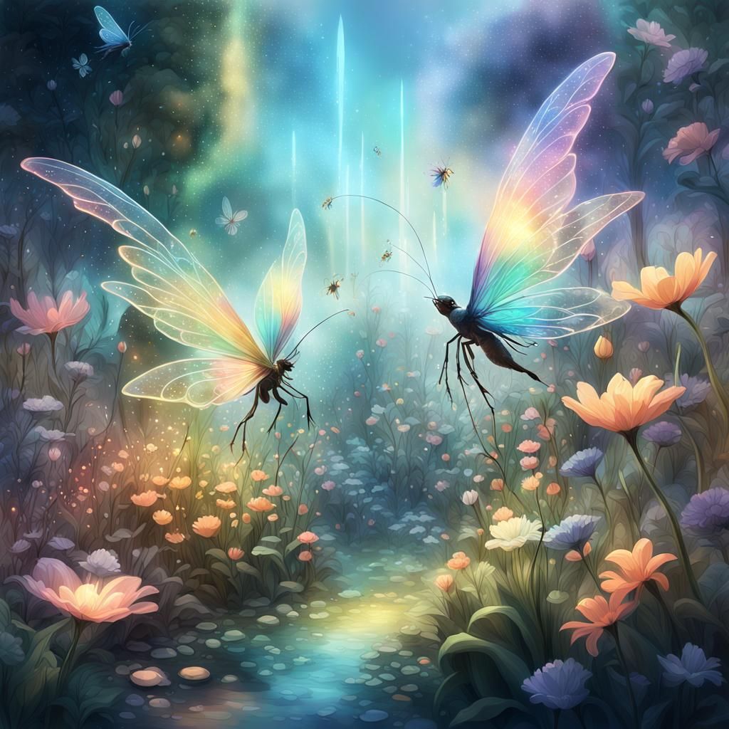 Vibrant Fantasy Garden Concept Art