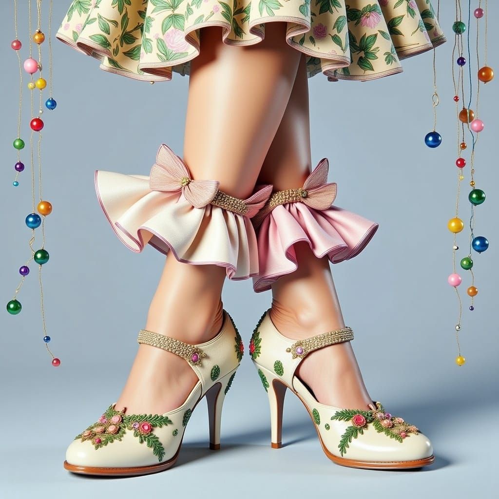 Rococo Footwear with a Creepish Cute Aesthetic