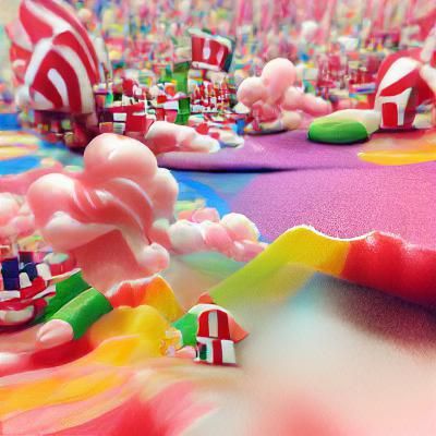 Enchanting AI-Generated Candy Land Dreamscape