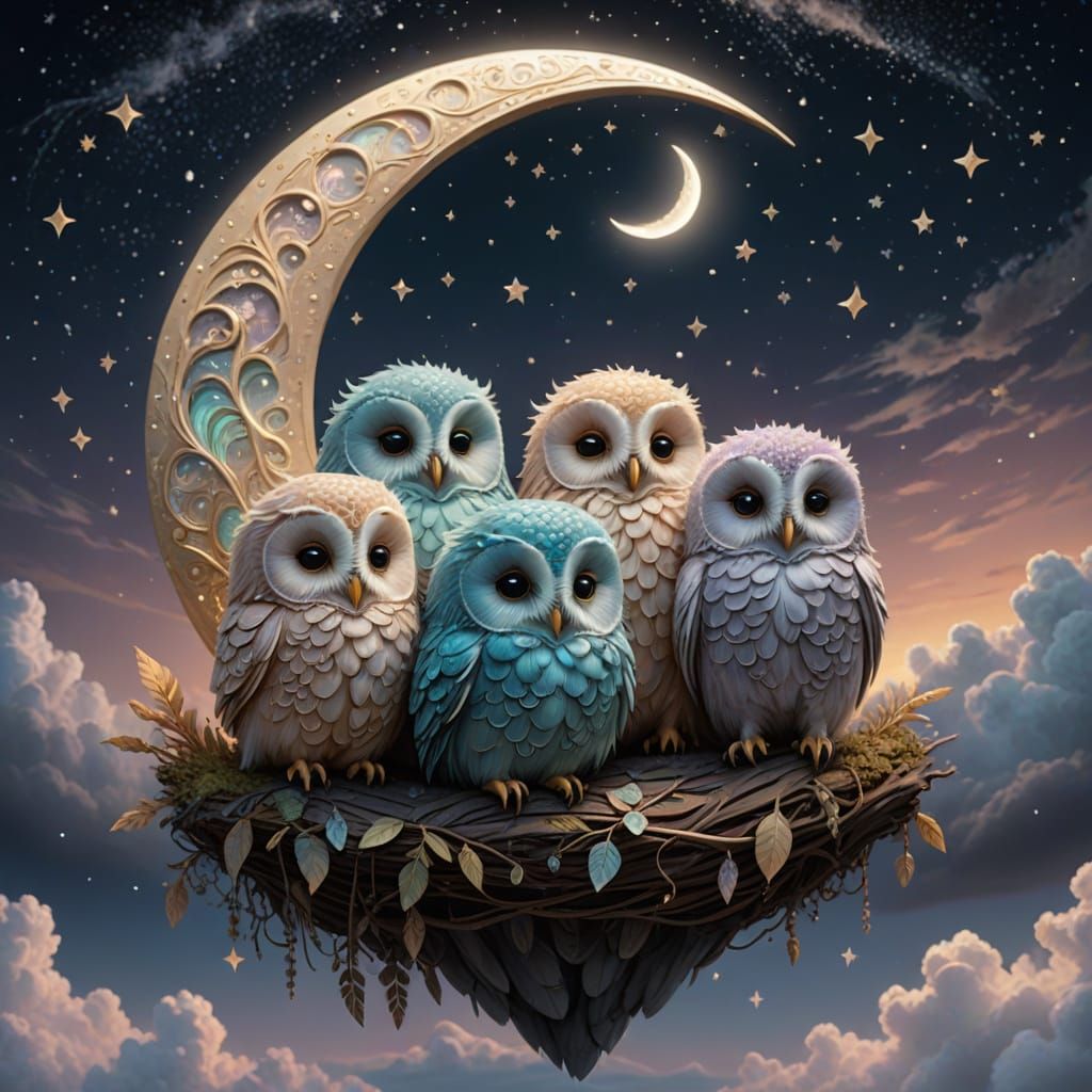 Waning Moon Owls