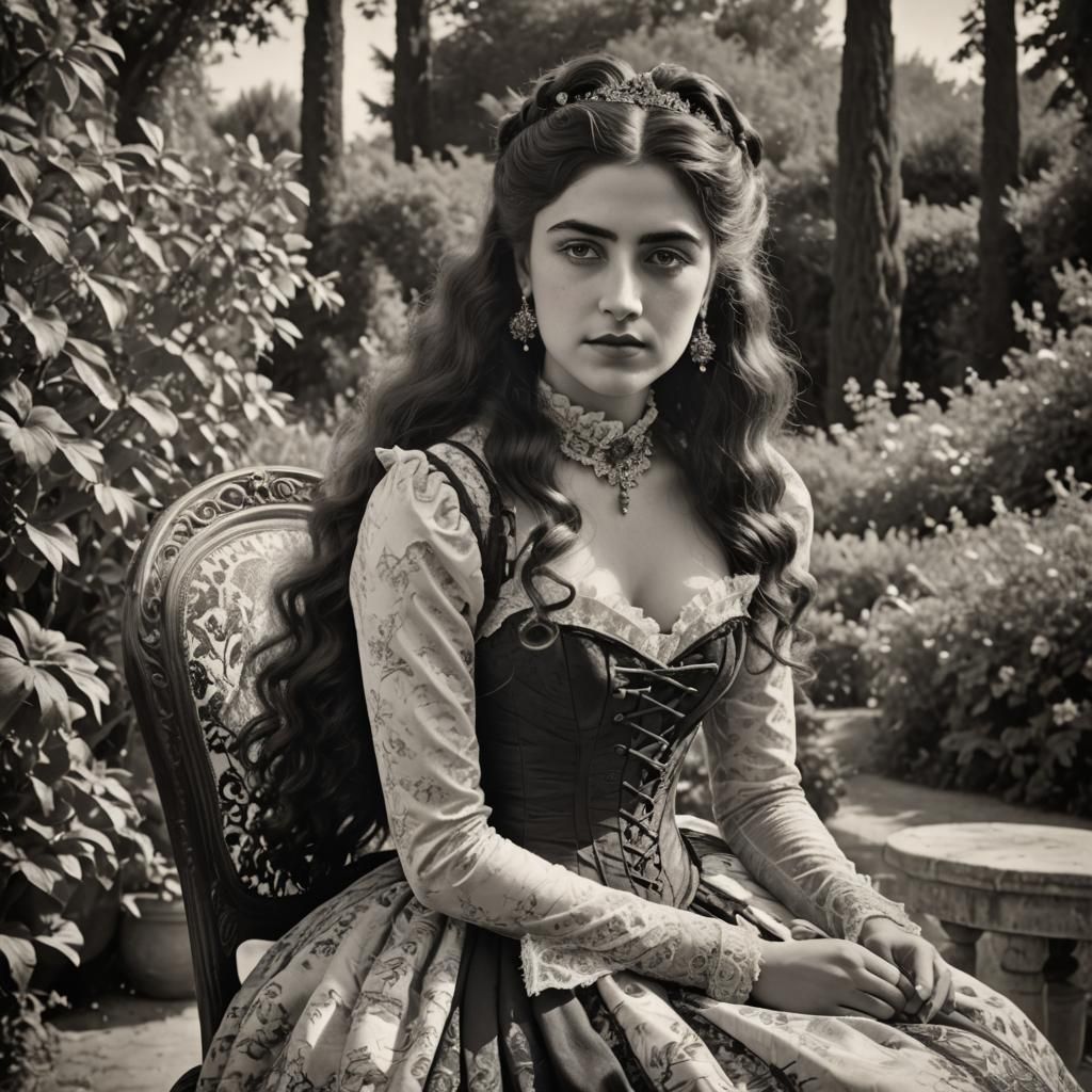 Photograph of a Victorian era lady in Spain