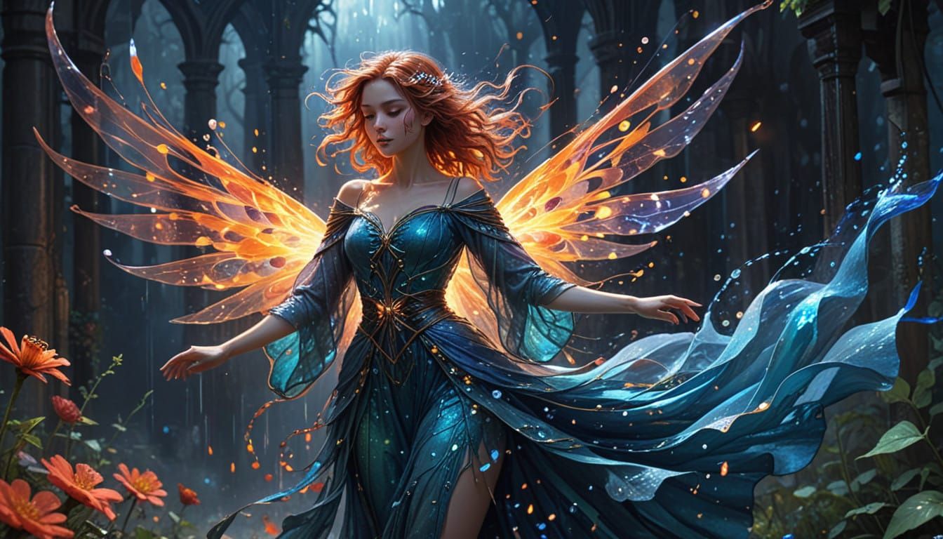 Mystical Fairy Ignites Whimsical Fantasy