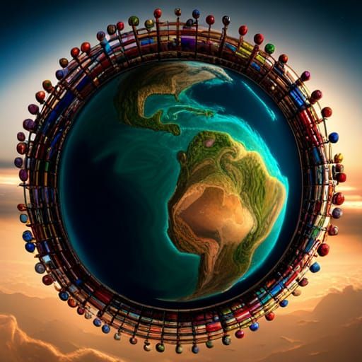 Flags of the World United in Space