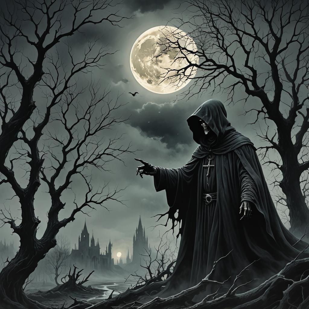 Death in Black Cloak: Gothic Surrealism