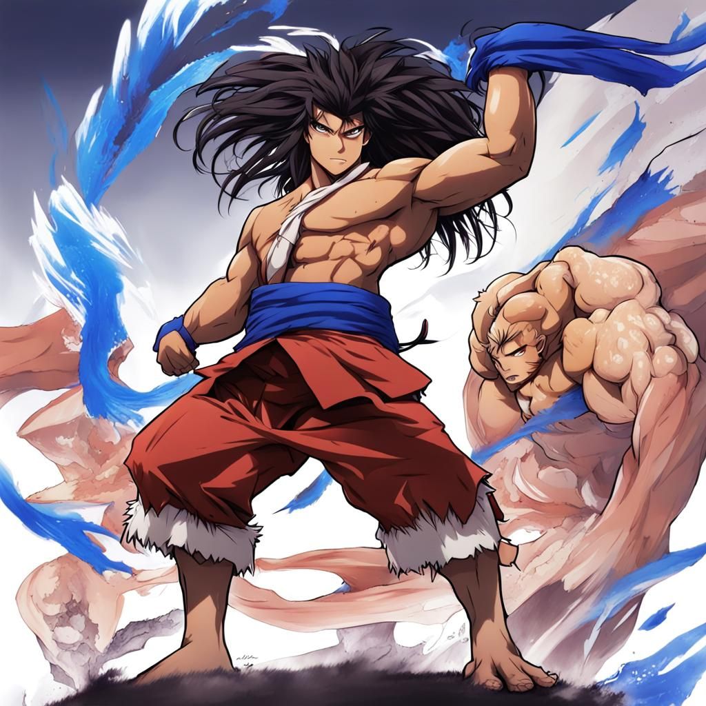 Samoan Superhero in Anime Style