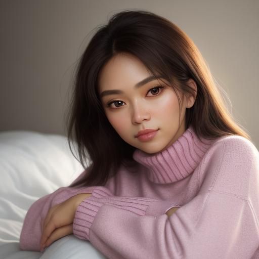 Cinematic Portrait of Young Woman with Brown Eyes