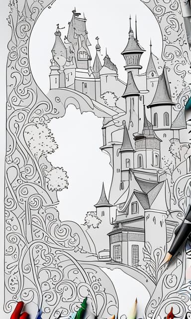 uncolored coloring page of Disney characters