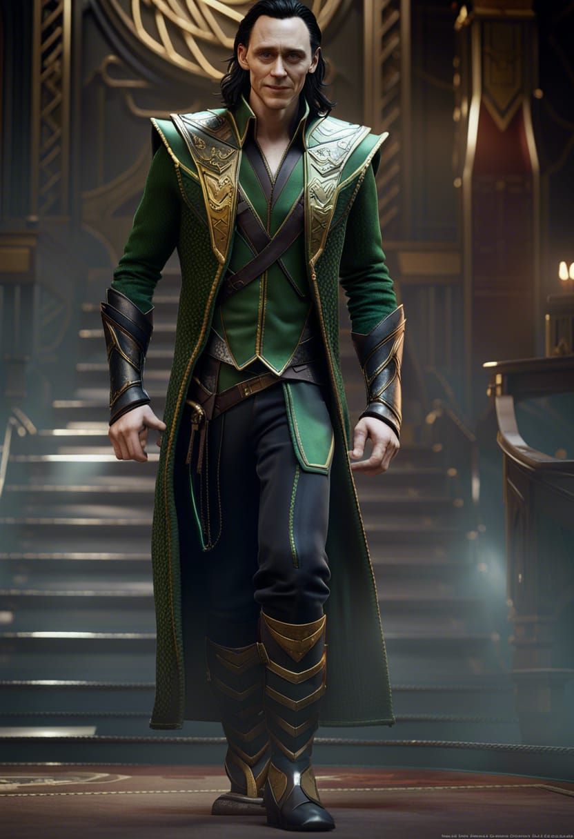 Loki Render in 3D Game Cinematic Style