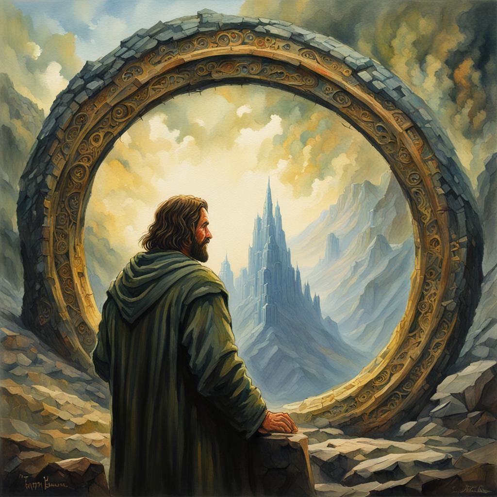 One Ring in Gouache and Watercolor Style
