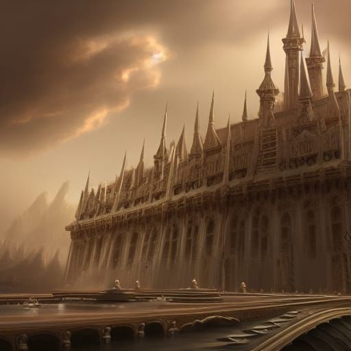 Dramatic Maximalist Digital Matte Painting