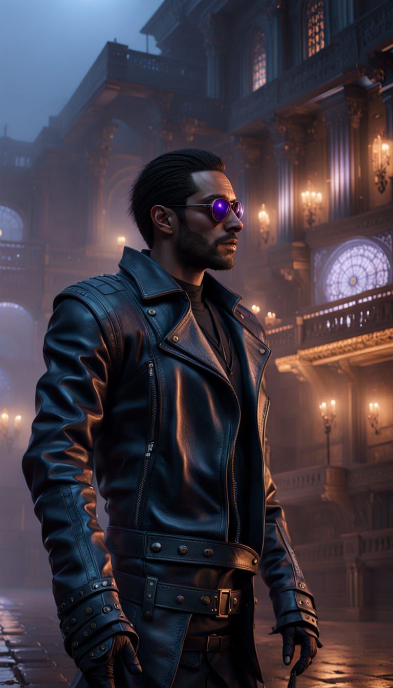 Ethereal Biker Couple in Dark Fantasy Realm