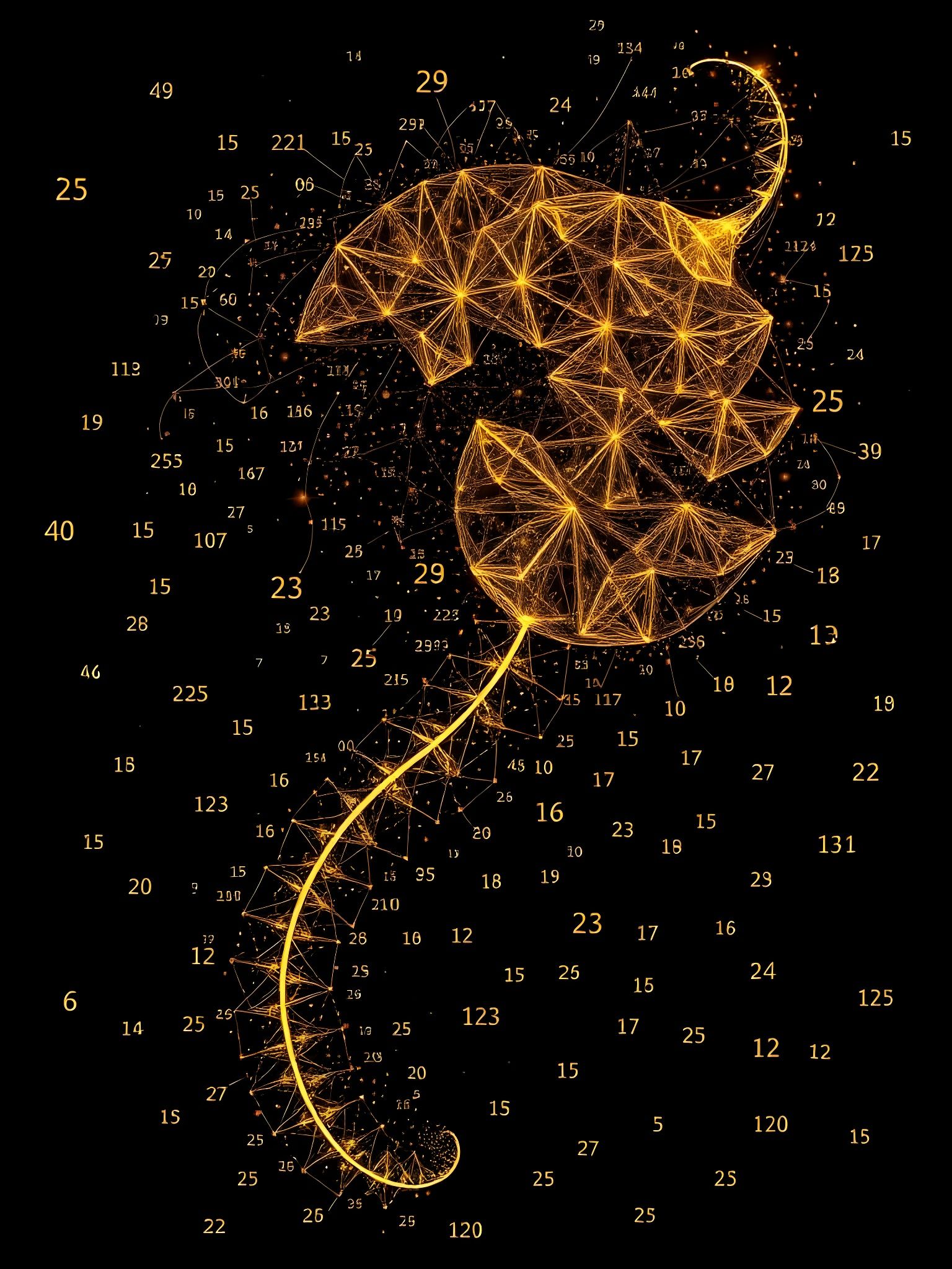 Fibonacci Code Generates Colorful Portrait of a Woman