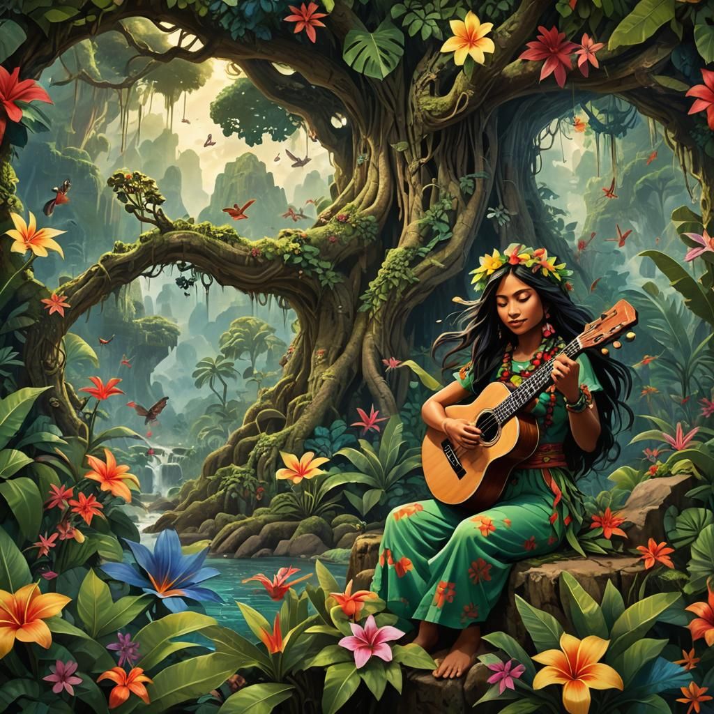 Polynesian Ukulele Song in a Chromatic Jungle