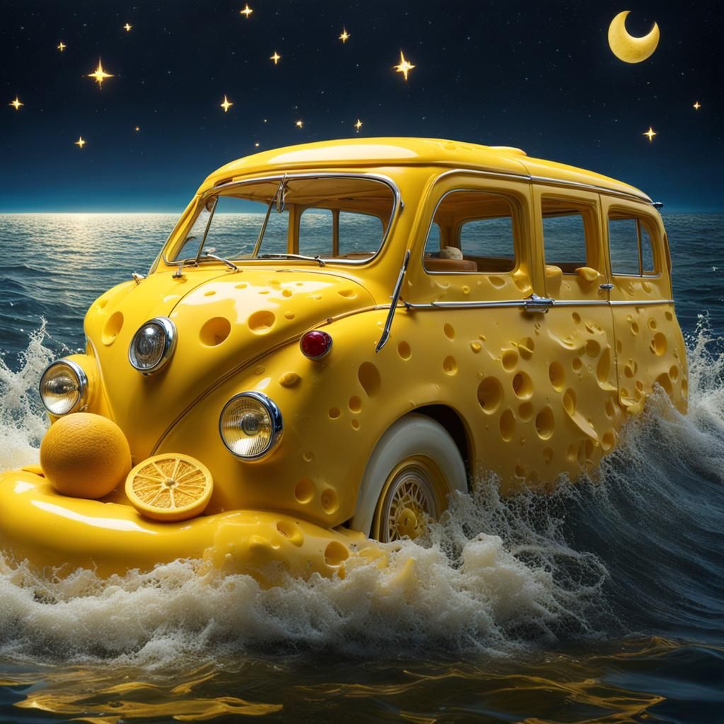 The Amphibious Cheese Car.