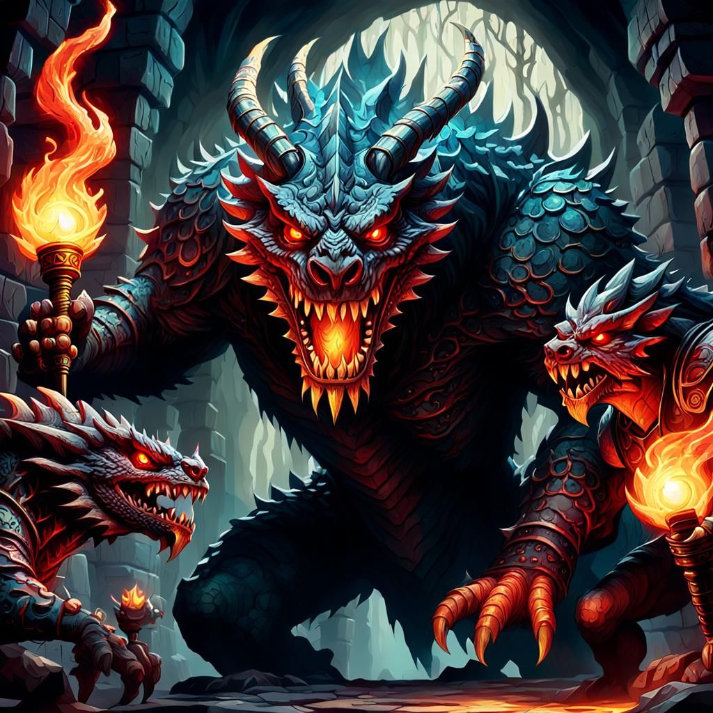 Dungeons and Dragons Monsters in Digital Illustration
