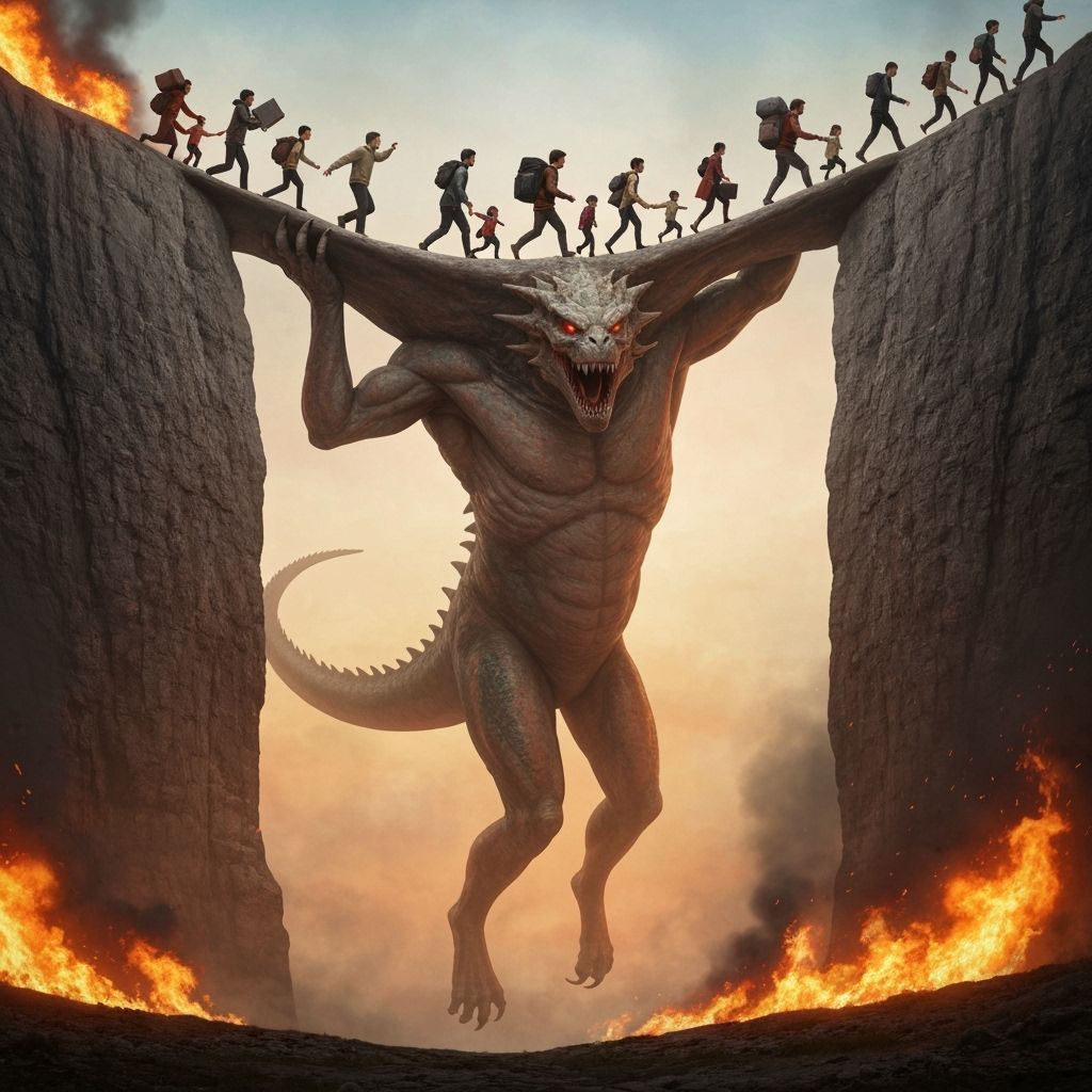 Monster Bridge: A Dramatic Escape from Wildfire