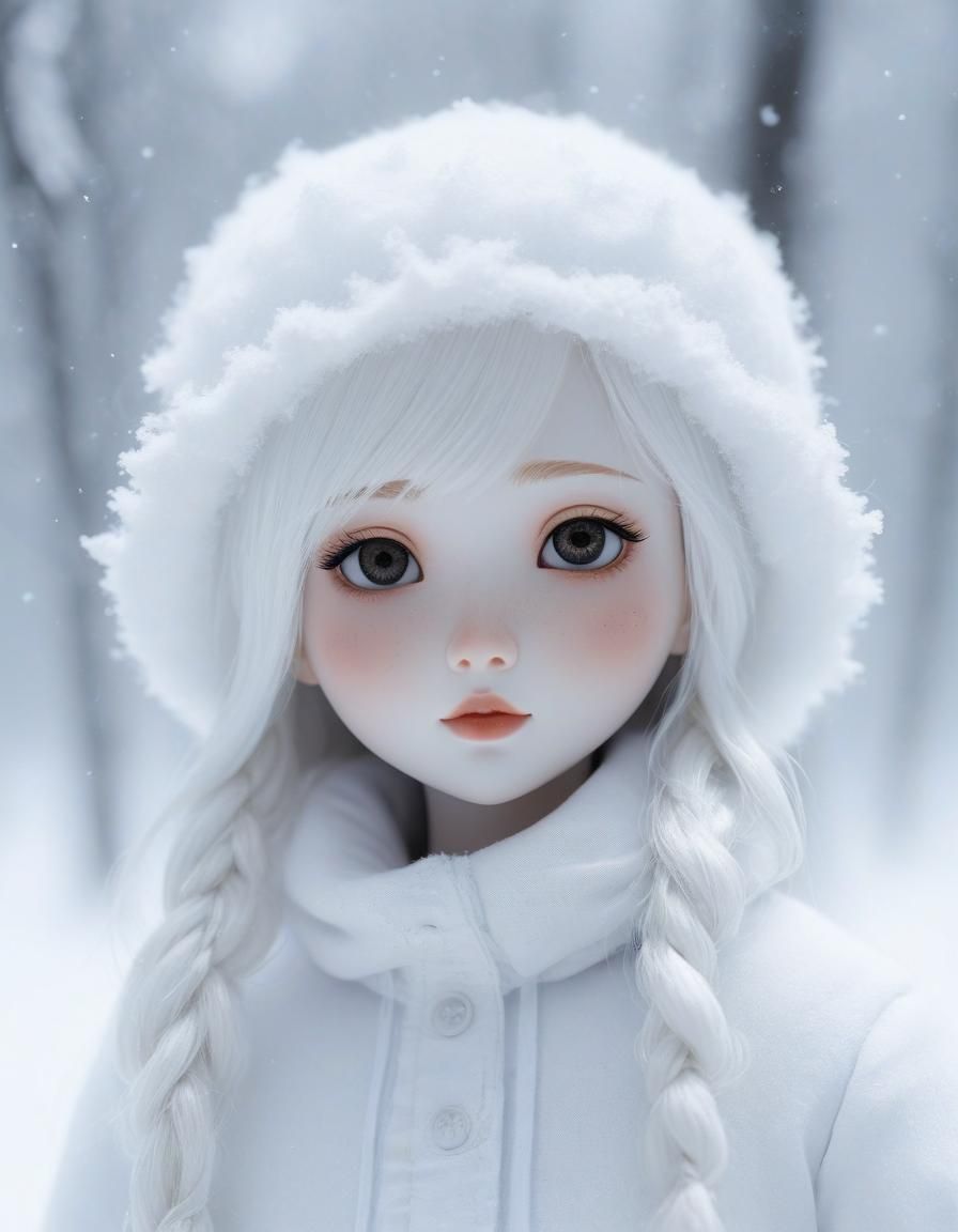 Ethereal Portrait of a Girl with Doll