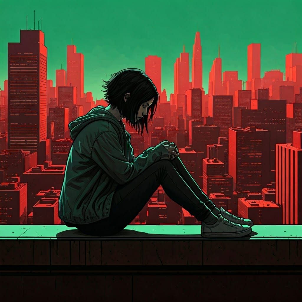 Urban Contemplation in Minimalist Elegance