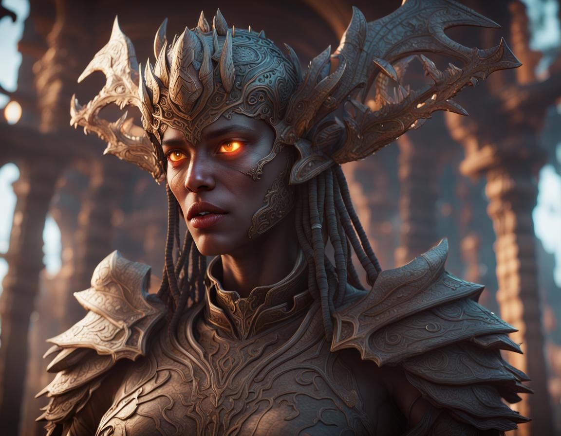 Epic Fantasy Race in 3D Game Cinematic Style