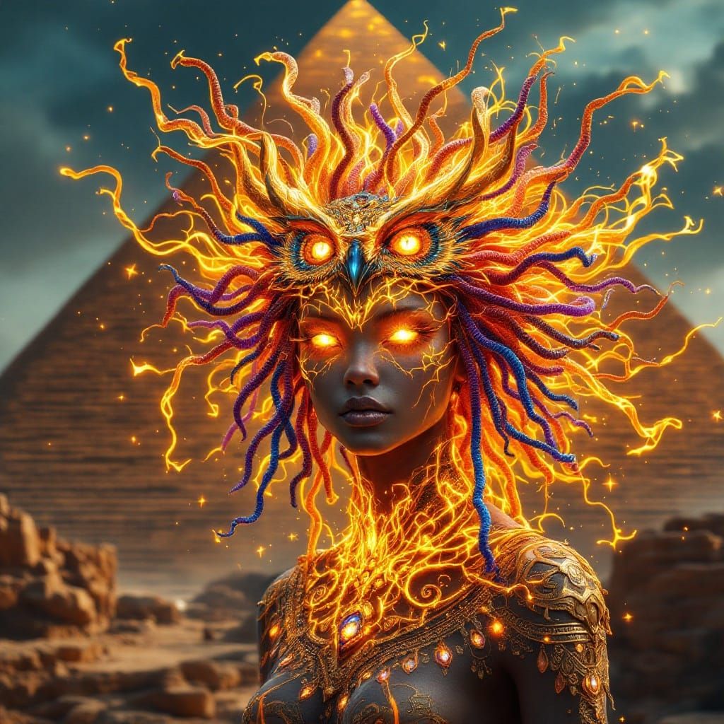 Golden Goddess of the Dragon Realm in Vibrant, Cinematic Sty...